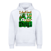 White St. Patrick's I don't need luck i have skills Urban Hoodie - OliviaCreatesArt
