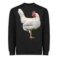 Black leghorn chicken Heavyweight Sweatshirt - LillyAllenDesigns