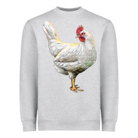 Heather Grey leghorn chicken Heavyweight Sweatshirt - LillyAllenDesigns