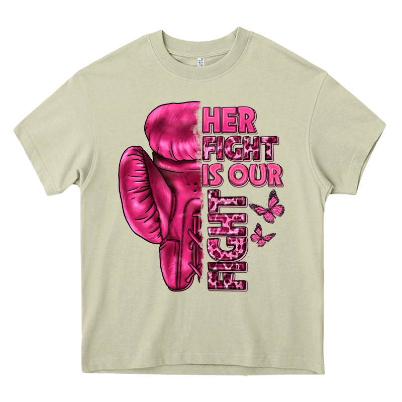 Her Fight Is Our Fight Cancer Heavy Core Tee by texasbilliewilder | Teevron