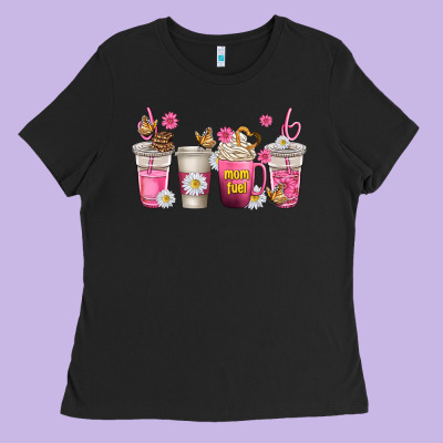 Mom Fuel Coffee Cups Ladies Tee Designed By Texasbilliewilder