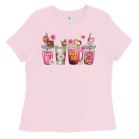 Bubblegum Pink mom fuel coffee cups Ladies Tee - texasbilliewilder