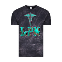 Cloud Black licensed practical nurse medical symbol Vintage Tee - BarkalooDesign