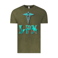 Vintage Olive licensed practical nurse medical symbol Vintage Tee - BarkalooDesign
