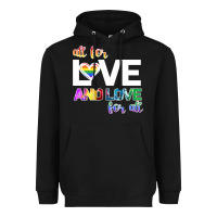 Black All For Love And Love For All Heavyweight Hoodie - Bettercallsaul