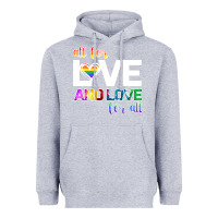 Heather Grey All For Love And Love For All Heavyweight Hoodie - Bettercallsaul
