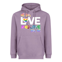 Lavender All For Love And Love For All Heavyweight Hoodie - Bettercallsaul