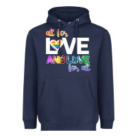Navy All For Love And Love For All Heavyweight Hoodie - Bettercallsaul