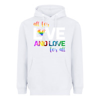 White All For Love And Love For All Heavyweight Hoodie - Bettercallsaul
