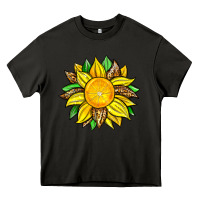Asphalt lemon sunflower Heavy Core Tee - Zillion Design Studio