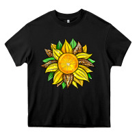 Black lemon sunflower Heavy Core Tee - Zillion Design Studio