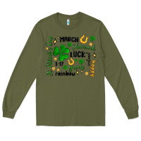 Army Green st. patricks day doodle Long Sleeve Tee - MaliasSmallBusiness