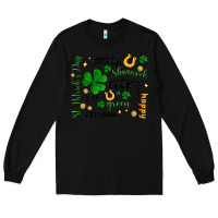 Black st. patricks day doodle Long Sleeve Tee - MaliasSmallBusiness