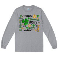 Heather Grey st. patricks day doodle Long Sleeve Tee - MaliasSmallBusiness