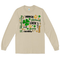 Mushroom st. patricks day doodle Long Sleeve Tee - MaliasSmallBusiness