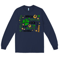 Navy st. patricks day doodle Long Sleeve Tee - MaliasSmallBusiness