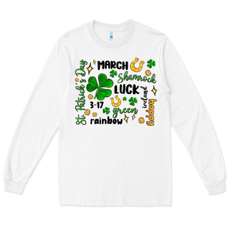 St. Patricks Day Doodle Long Sleeve Tee by MaliasSmallBusiness | Teevron