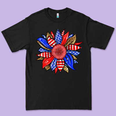 America Sunflower Premium Tee Designed By Neo Western