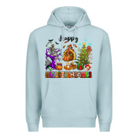 Blue Mist Happy Hallothanksmas Premium Hoodie - texasbilliewilder