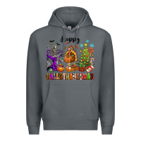 Rock Happy Hallothanksmas Premium Hoodie - texasbilliewilder