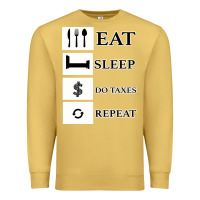 Antique Gold Tax Day Eat Sleep Do Taxes Repeat Gift Premium Sweatshirt - Bettercallsaul