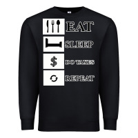 Black Tax Day Eat Sleep Do Taxes Repeat Gift Premium Sweatshirt - Bettercallsaul