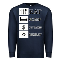 Navy Tax Day Eat Sleep Do Taxes Repeat Gift Premium Sweatshirt - Bettercallsaul