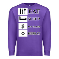 Purple Tax Day Eat Sleep Do Taxes Repeat Gift Premium Sweatshirt - Bettercallsaul
