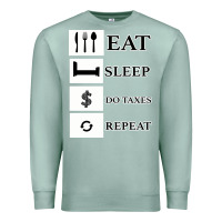 Seafoam Tax Day Eat Sleep Do Taxes Repeat Gift Premium Sweatshirt - Bettercallsaul
