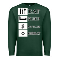 Sports Green Tax Day Eat Sleep Do Taxes Repeat Gift Premium Sweatshirt - Bettercallsaul