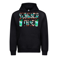 Black Summer Time Cowhide Serape Urban Hoodie - CowCowDesign
