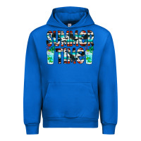 Cobalt Summer Time Cowhide Serape Urban Hoodie - CowCowDesign