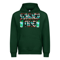 Foreset Green Summer Time Cowhide Serape Urban Hoodie - CowCowDesign