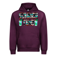 Mauve Wine Summer Time Cowhide Serape Urban Hoodie - CowCowDesign