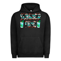 Pigment Black Summer Time Cowhide Serape Urban Hoodie - CowCowDesign