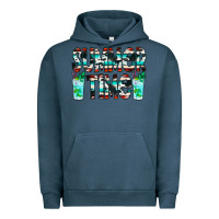 Pigment Midnight Navy Summer Time Cowhide Serape Urban Hoodie - CowCowDesign