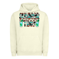 Pigment Pistachio Summer Time Cowhide Serape Urban Hoodie - CowCowDesign