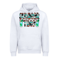 White Summer Time Cowhide Serape Urban Hoodie - CowCowDesign