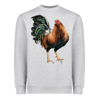 Heather Grey American Game Rooster Heavyweight Sweatshirt - LillyAllenDesigns