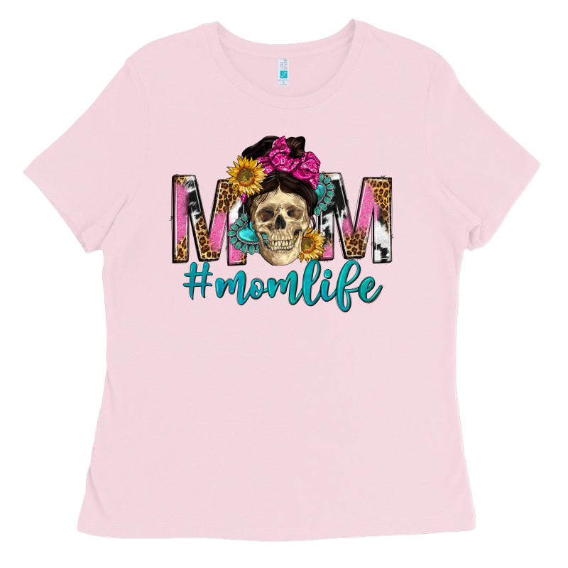 Mom Life With Skull Ladies Tee by texasbilliewilder | Teevron
