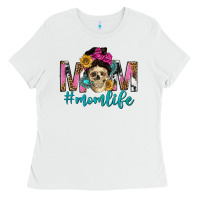 White mom life with skull Ladies Tee - texasbilliewilder