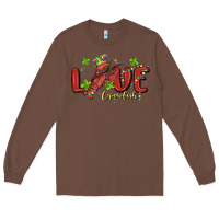 Chestnut mardi gras love crawfish Long Sleeve Tee - MaliasSmallBusiness