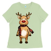 Matcha cute reindeer Ladies Tee - RanaPortraitStore