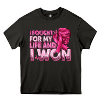 I Fought For My Life And I Won Breast Cancer Heavy Core Tee | Teevron
