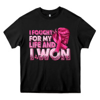 Black I Fought For My Life and I Won Breast Cancer Heavy Core Tee - texasbilliewilder