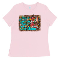 Bubblegum Pink just a girl who loves christmas Ladies Tee - JahusDesignShop