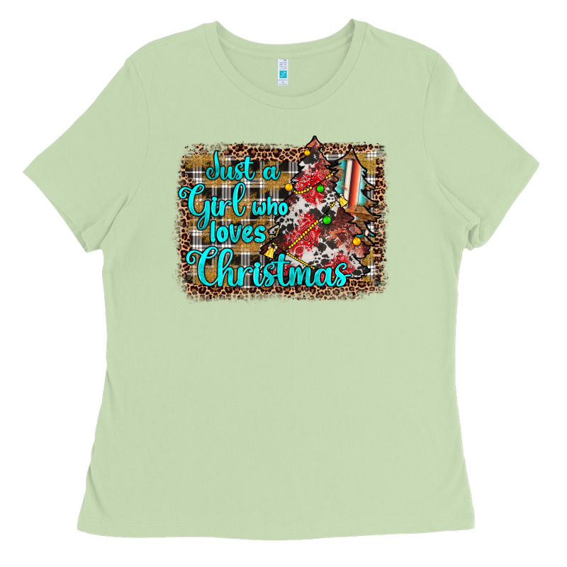 Just A Girl Who Loves Christmas Ladies Tee by JahusDesignShop | Teevron