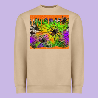 Spiders Halloween Tumbler Heavyweight Sweatshirt Designed By Jasminsmagicworld
