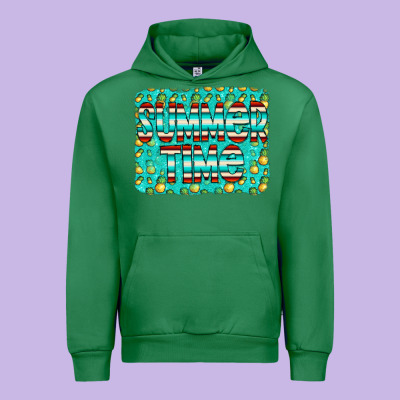 Summer Time Glitter Pineable Urban Hoodie Designed By Cowcowdesign