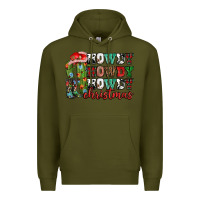 Army Green Howdy howdy howdy Christmas Premium Hoodie - NancyCooperArtShop